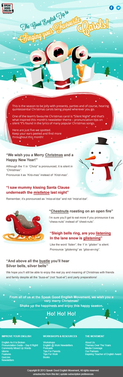 Speak Good English Newsletter: December 2013