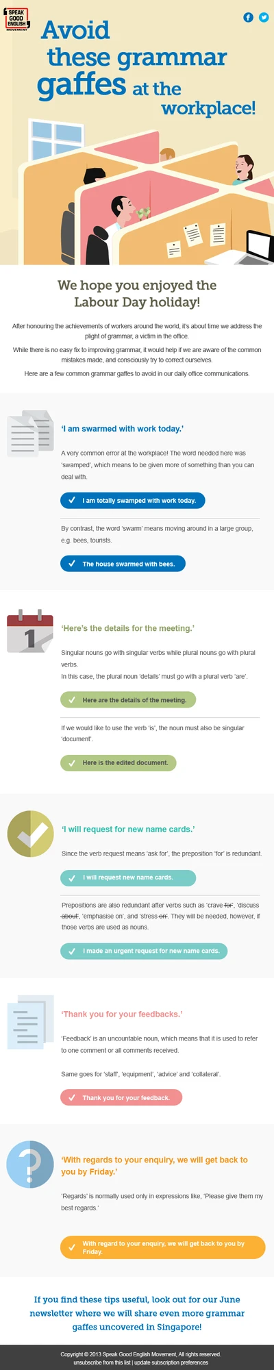 Speak Good English Newsletter: May 2014