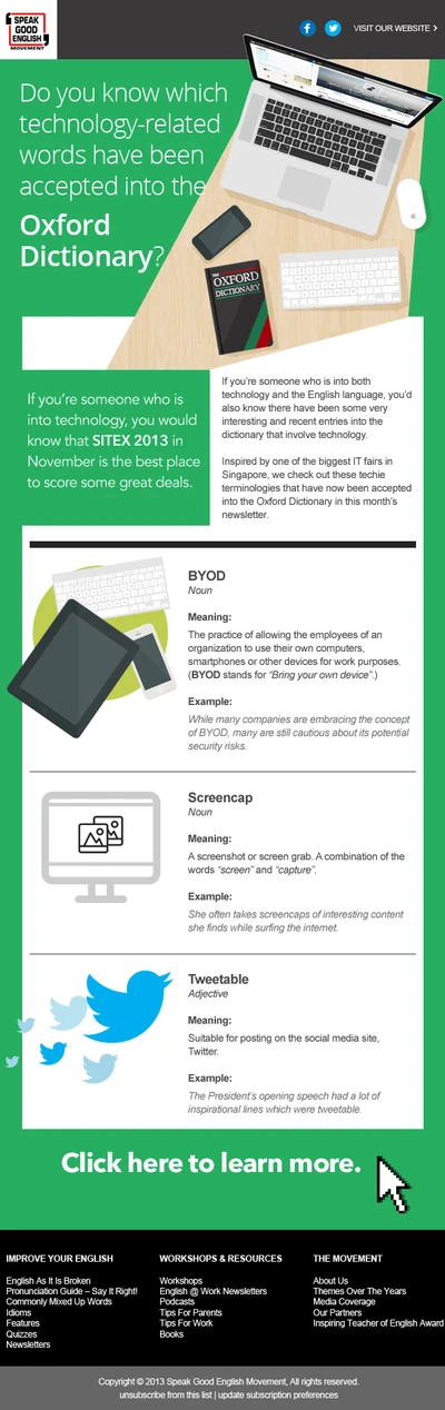 Speak Good English Newsletter: November 2013