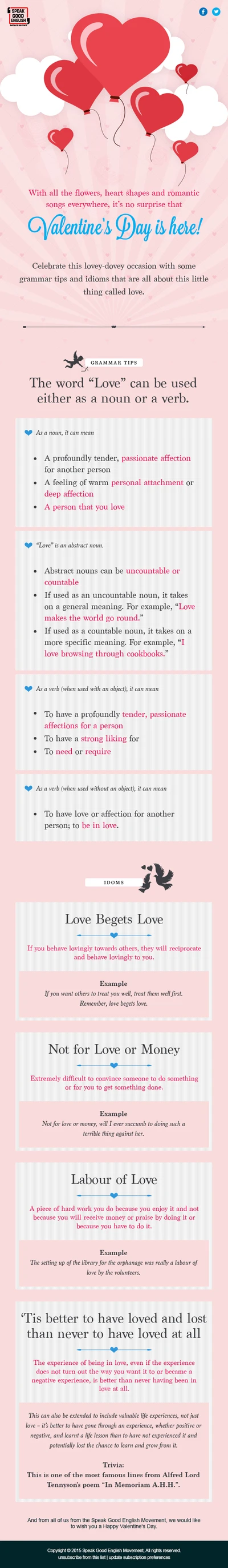 Speak Good English Newsletter: February 2015